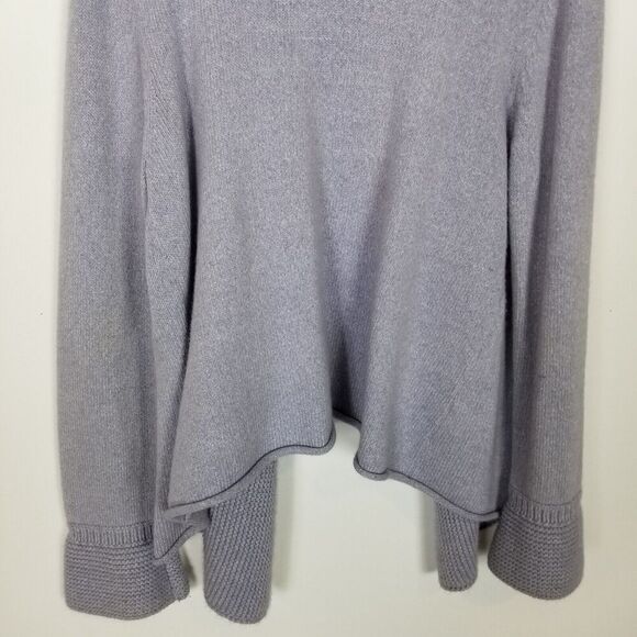Eileen Fisher Women Angora Rabbit Hair Cardigan Sweater Sz L Violet Open Front - Picture 6 of 8
